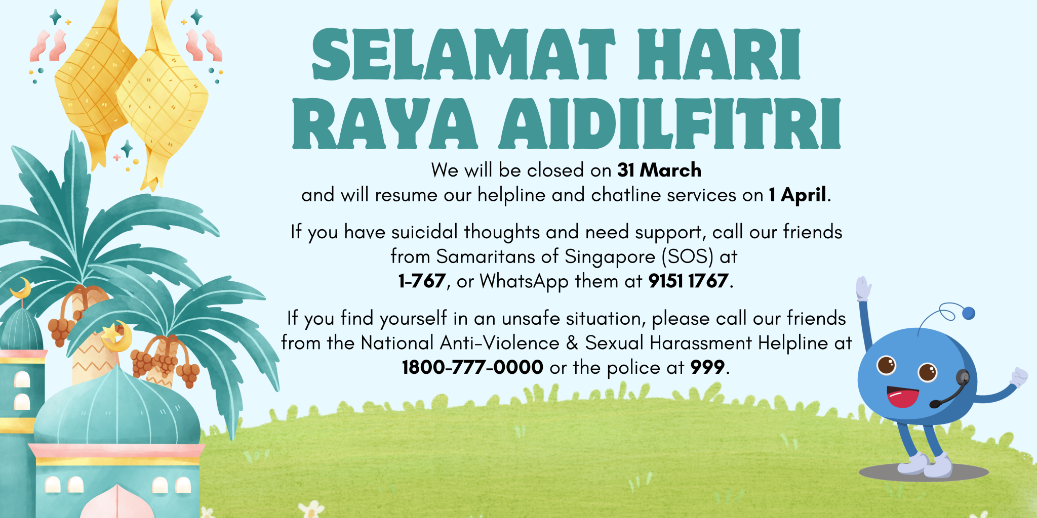Closure during Hari Raya Aildilfitri 2025 - Singapore Children's Society